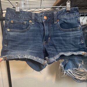 American Eagle Outfitters Dark Blue Denim Jean Shorts